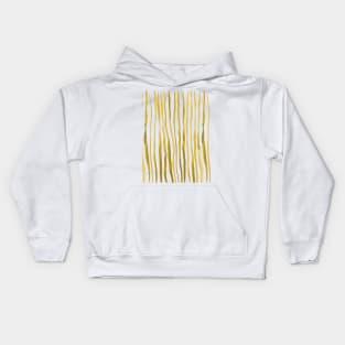 Vertical watercolor lines - yellow Kids Hoodie